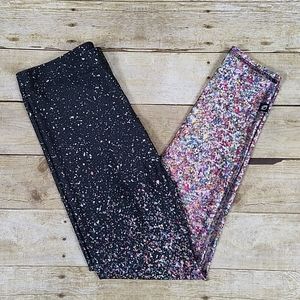 Terez Multi Color Confetti Paint Splatter Leggings
